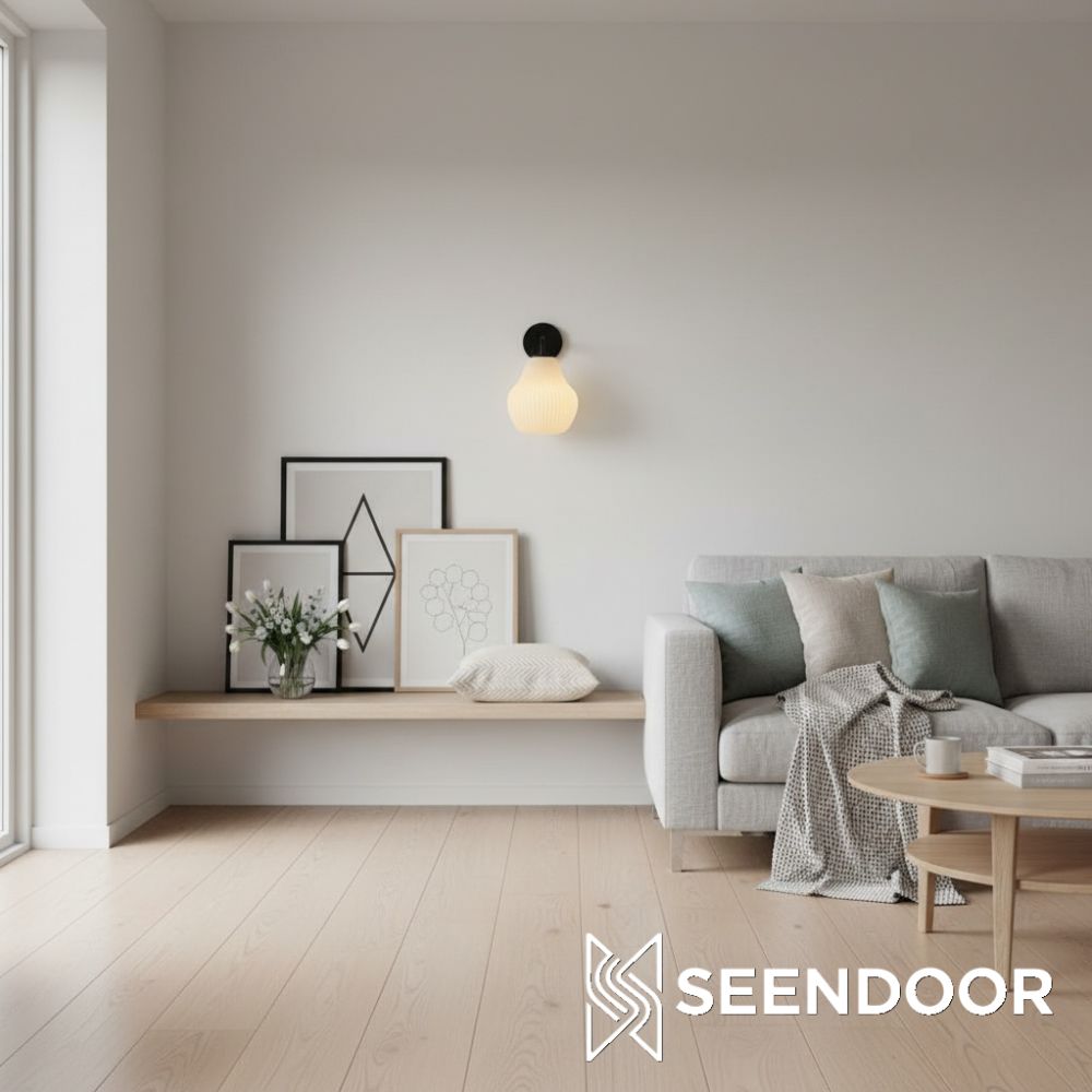 Rivrona Fluted Design Modern Wall Lamp for Entryway & Study