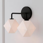 Load image into Gallery viewer, Talvior Geometric Modern Bathroom Sconce - Faceted Shade Light in Luxe Finishes
