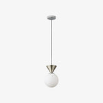 Cargar imagen en el visor de la Galería, Bauhaus Glass Pendant Lamp with Iron Accent for Kitchen