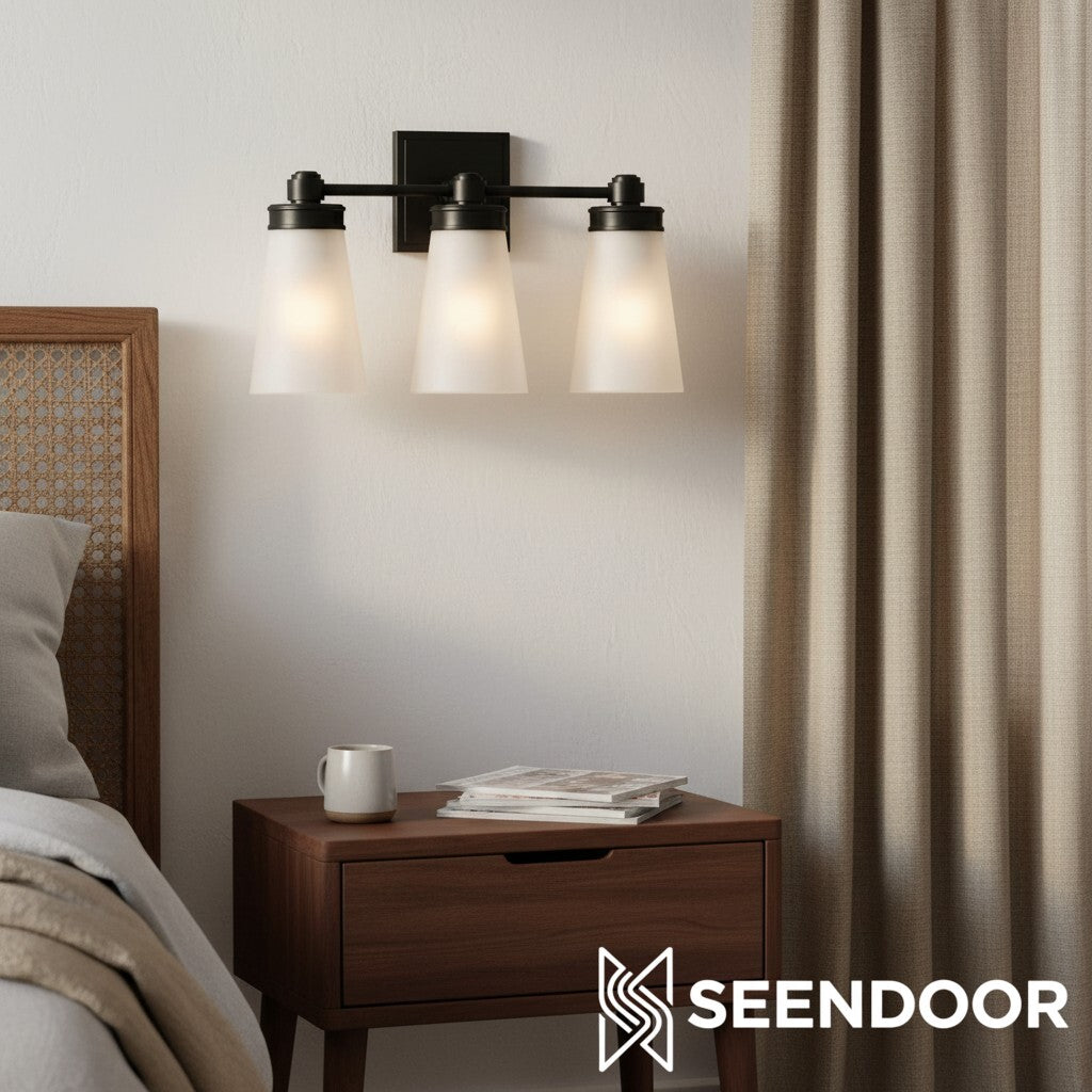 Derlina Classic Multi-head Glass Shade Wall Lamp for Bathroom & Bedroom