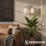 Load image into Gallery viewer, Derlina Classic Multi-head Glass Shade Wall Lamp for Bathroom &amp; Bedroom