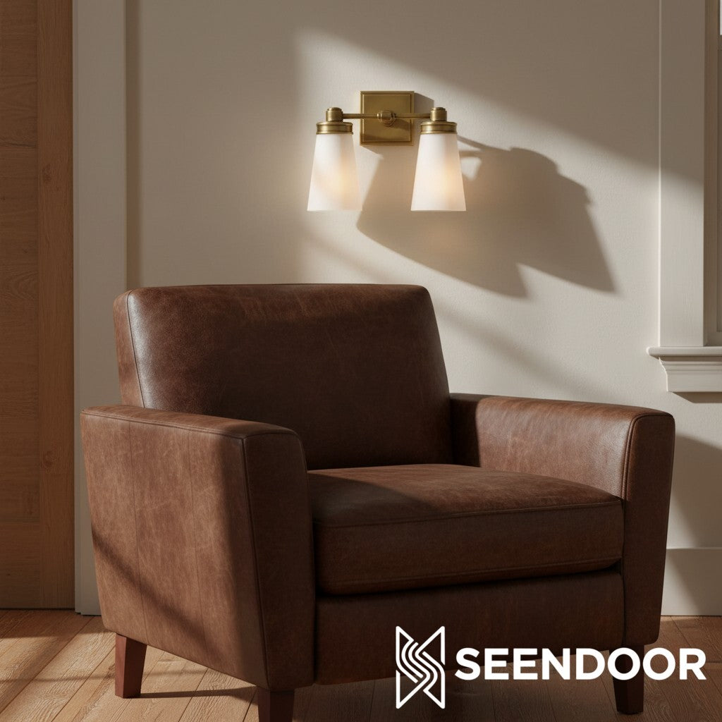 Derlina Classic Multi-head Glass Shade Wall Lamp for Bathroom & Bedroom