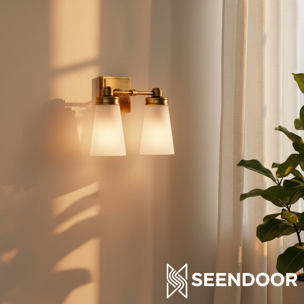 Derlina Classic Multi-head Glass Shade Wall Lamp for Bathroom & Bedroom