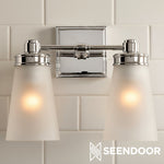 Load image into Gallery viewer, Derlina Classic Multi-head Glass Shade Wall Lamp for Bathroom &amp; Bedroom