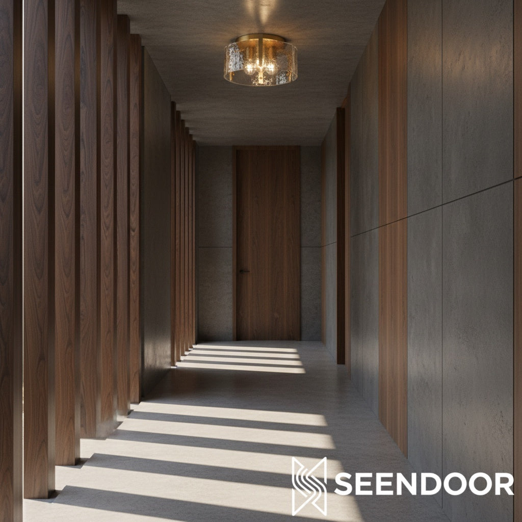 Lucien Moderne Golfglas Trommel Plafondlamp