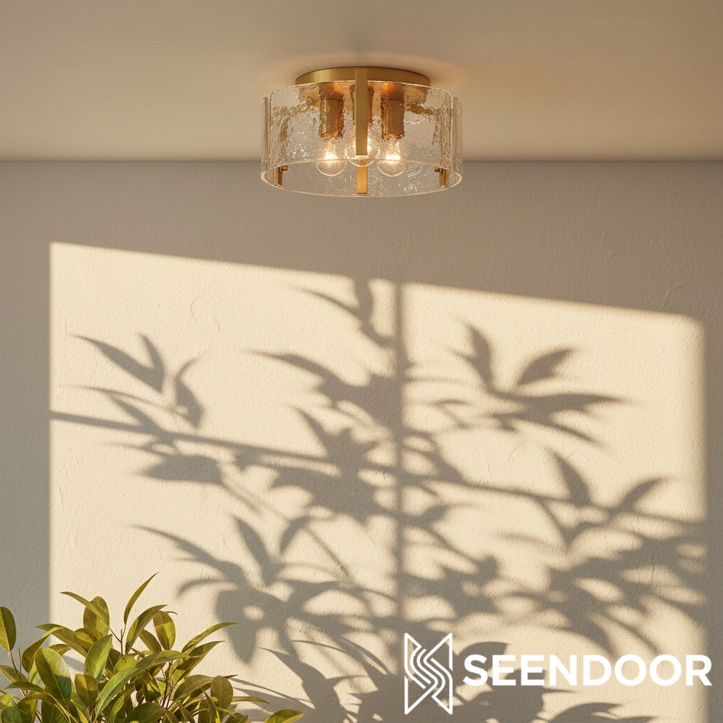 Lucien Moderne Golfglas Trommel Plafondlamp