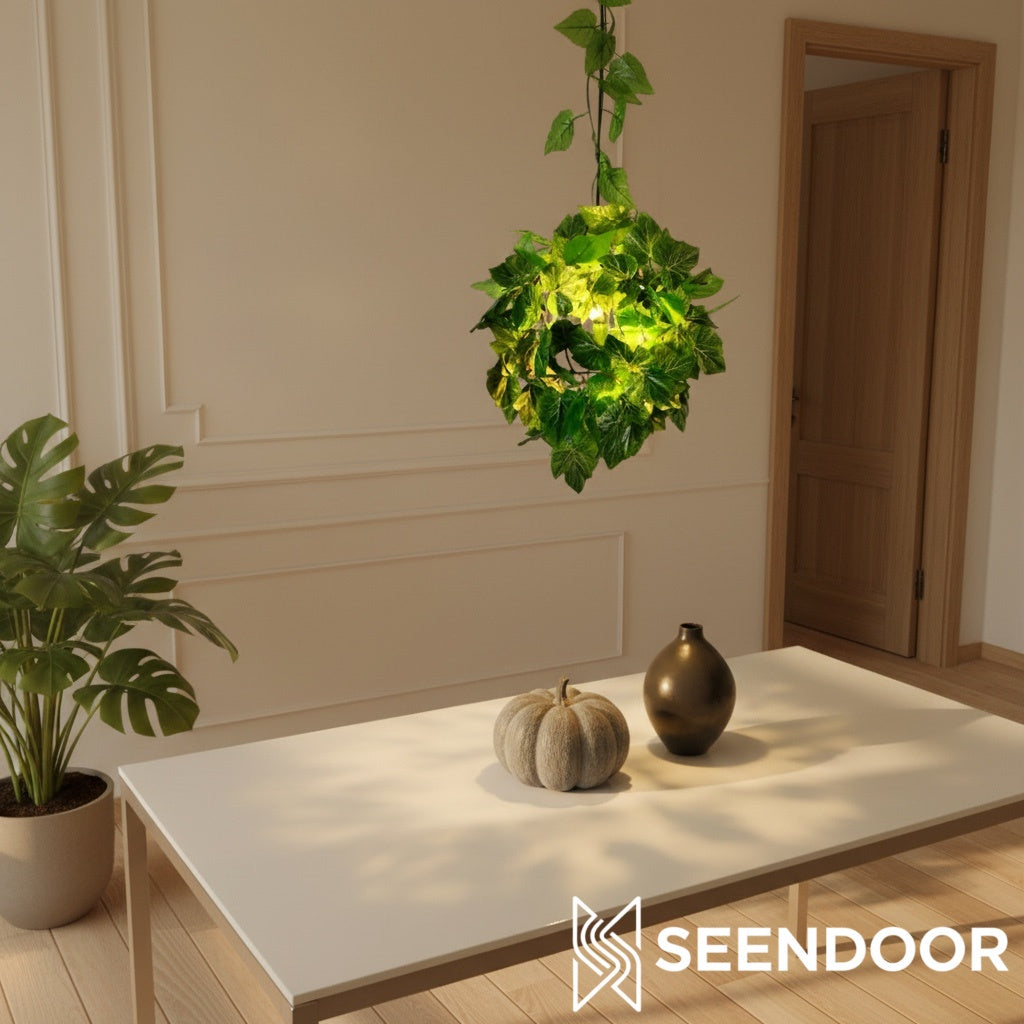 Verdeleia gelaagde hanglamp met plantenaccent – moderne hanglamp voor interieur van woningen