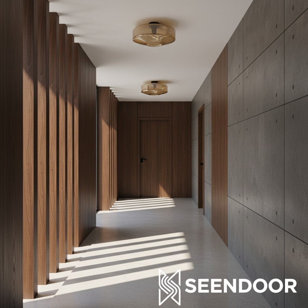 Cocytus Mid-Century Moderne Drum Watergolf Glas Plafondlamp