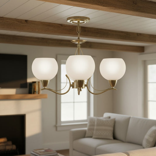 Lámpara de araña antigua Armicora de múltiples luces – Acabado elegante en metal para comedores o áreas sociales