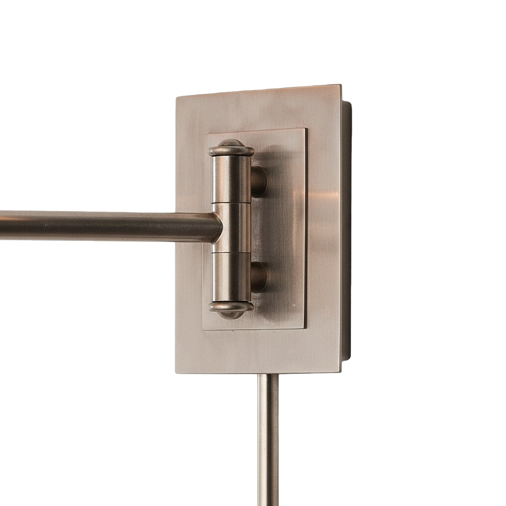 Arlington linnen kap metalen scharnierende wandlamp