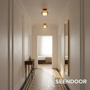 Lucy Vintage Lampa Sufitowa Przylegająca z Akrylu