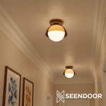 Afbeelding laden in galerijweergave, Lucy Vintage acryl plafondlamp met opbouwmontage