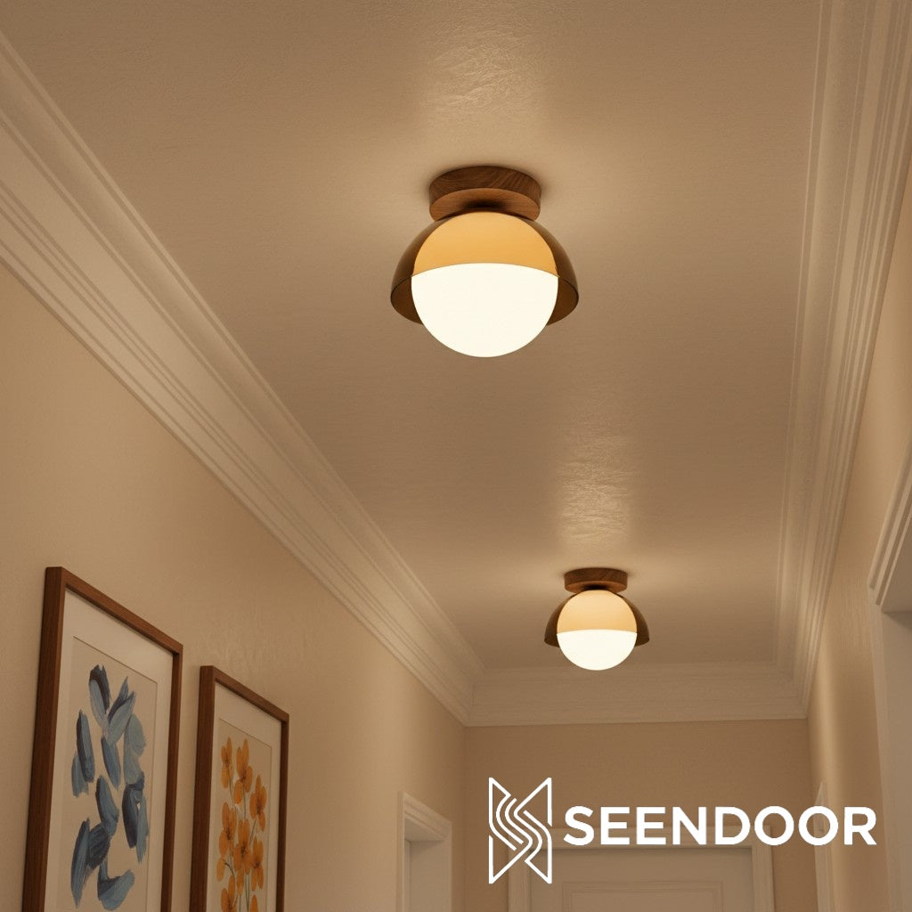 Lucy Vintage acryl plafondlamp met opbouwmontage