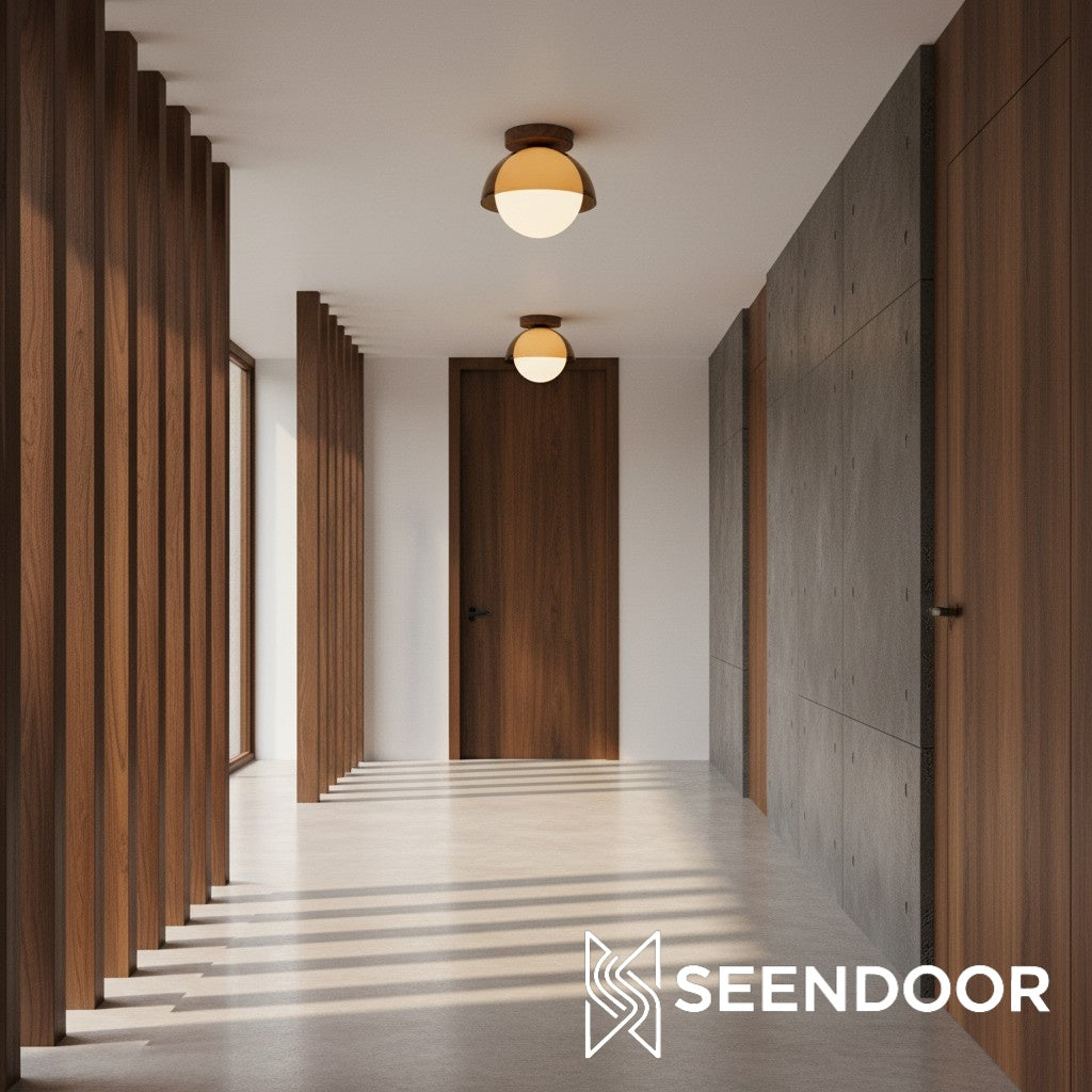 Lucy Vintage acryl plafondlamp met opbouwmontage