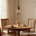 Load image into Gallery viewer, Morris Retro Industrial Metal Glass Pendant Light