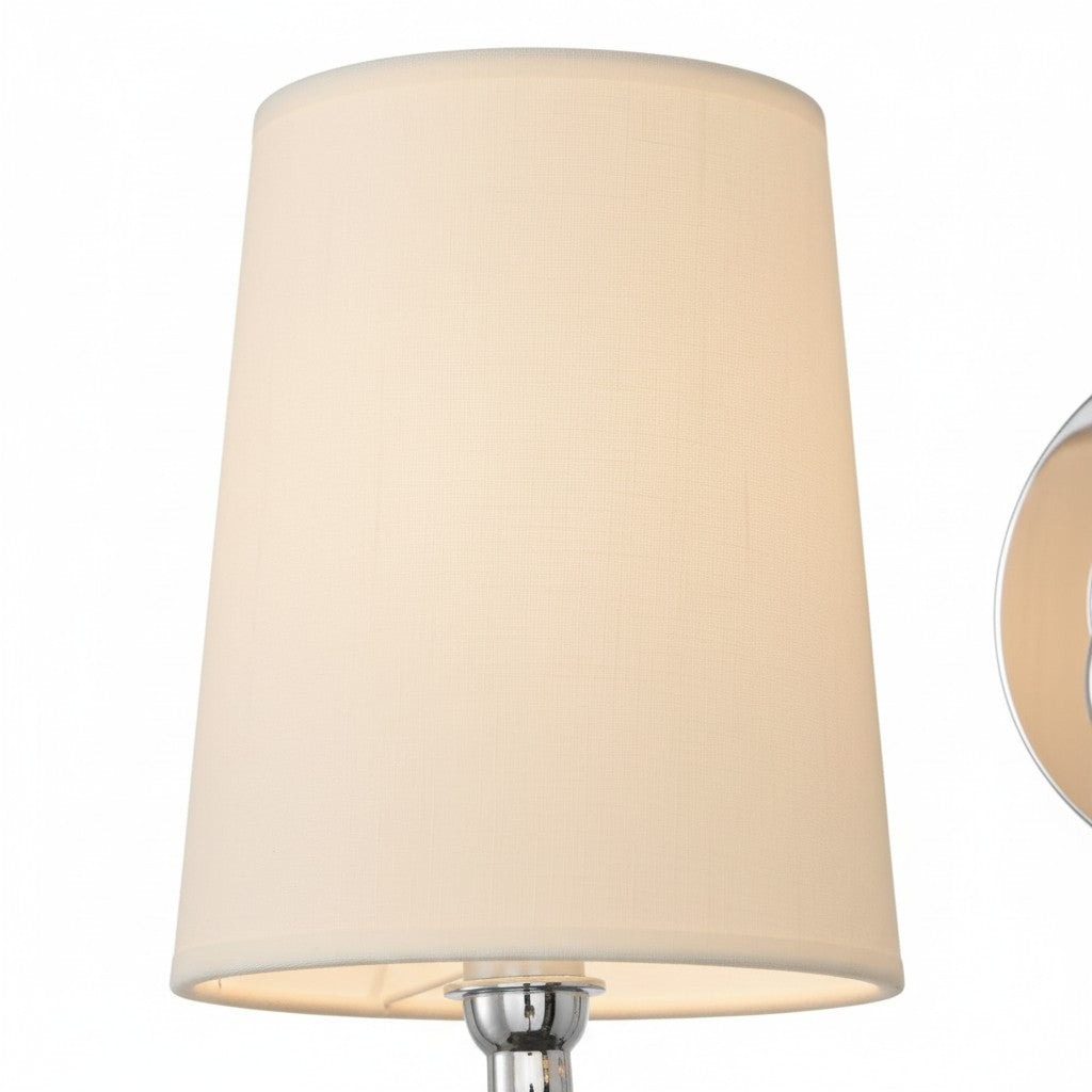 Hollis Moderner Eleganter Leinen-Schirm Doppel-Wandlampe