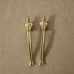 Załaduj obraz do przeglądarki galerii, Złote Mosiężne Uchwyty do Szafek Thinker – Metalowe Uchwyty do Szuflad i Gałki do Toaletki