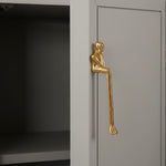 Załaduj obraz do przeglądarki galerii, Złote Mosiężne Uchwyty do Szafek Thinker – Metalowe Uchwyty do Szuflad i Gałki do Toaletki