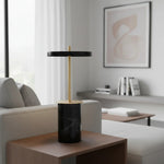 Cargar imagen en el visor de la Galería, Astris Modern Disc Table Lamp - Minimalist LED Desk Lamp for Bedroom Nightstand or Living Room