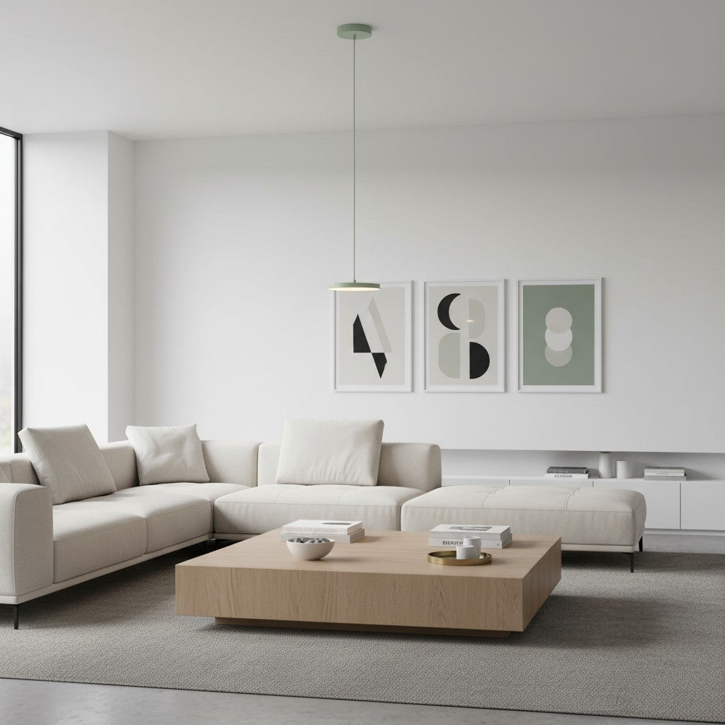 Evanos Disc Design Pendant Light – Sculptural Iron Disc Style for Modern Dining Room