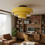 Cargar imagen en el visor de la Galería, Lámpara de Techo Redonda en Capas Colorida Veleora - Luminaria de Metal Estilo Bauhaus para Iluminación Interior de Dormitorio y Cocina