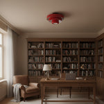 Cargar imagen en el visor de la Galería, Lámpara de Techo Redonda en Capas Colorida Veleora - Luminaria de Metal Estilo Bauhaus para Iluminación Interior de Dormitorio y Cocina