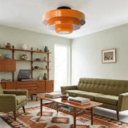 Veleora Colorful Layered Round Ceiling Light - Bauhaus Style Metal Fixture for Bedroom Kitchen Interior Lighting