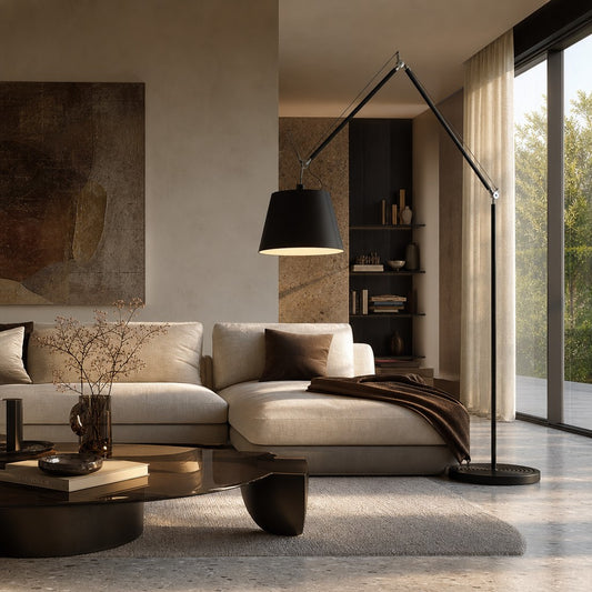 Tolomeo Mega Adjustable Arm Floor Lamp - Clean Linear Design Contemporary Standing Lamp