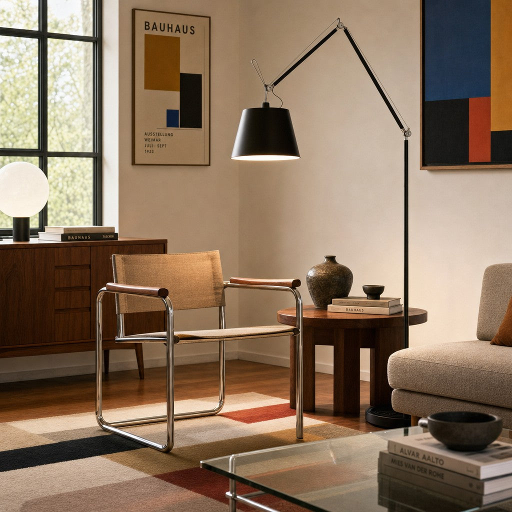 Tolomeo Mega Adjustable Arm Floor Lamp - Clean Linear Design Contemporary Standing Lamp