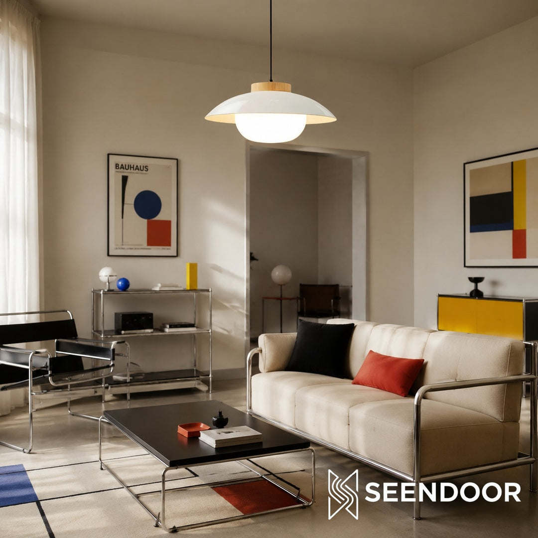Nowoczesna minimalistyczna lampa wisząca Oribela – współczesna lampa w stylu spodka do salonu i jadalni