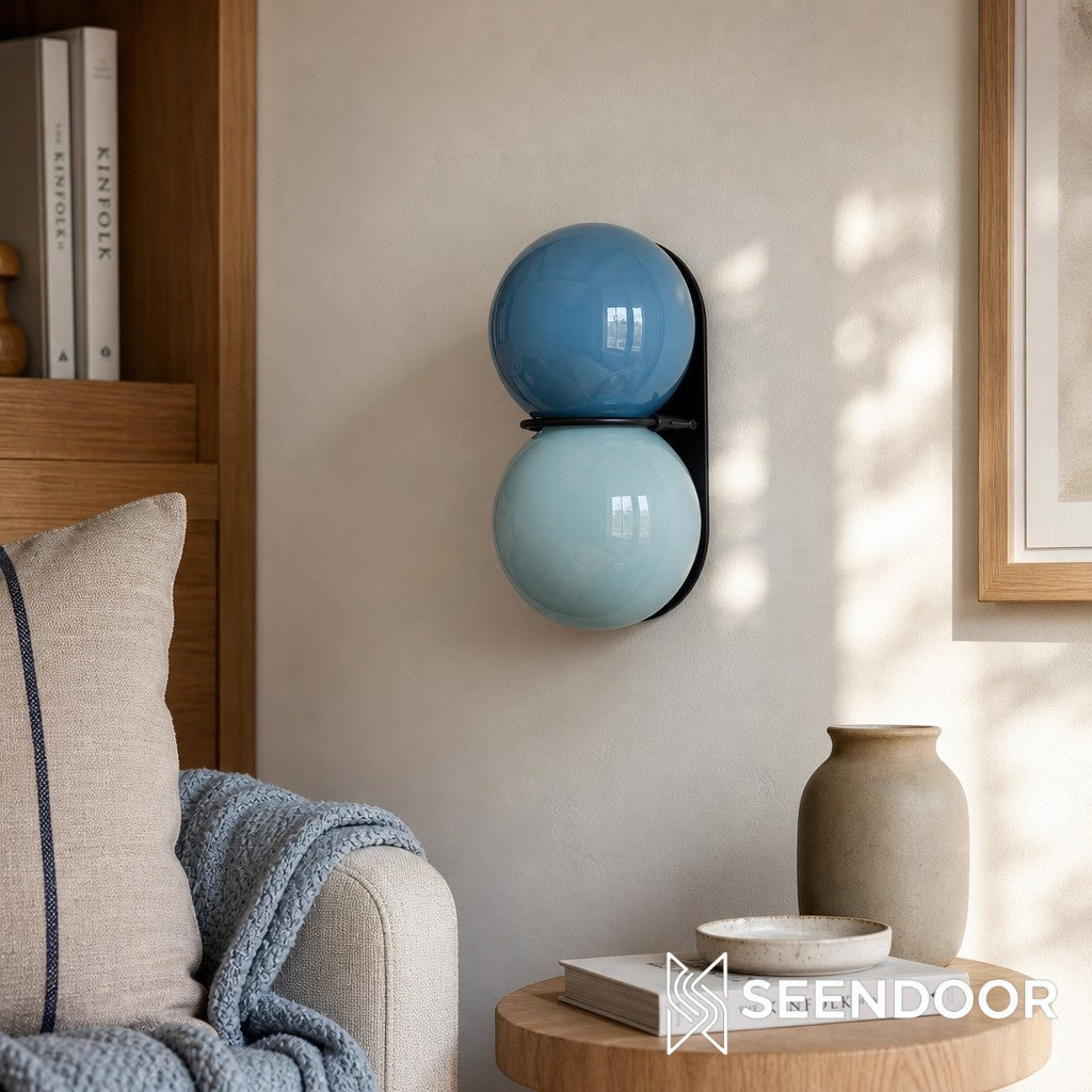 Twinwave Wandleuchte – Doppel-Glaskugel-Wandleuchte für Wohnzimmer und Schlafzimmer
