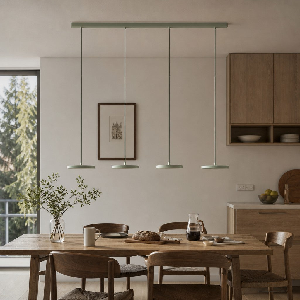 Evanos Disc Design Pendant Light – Sculptural Iron Disc Style for Modern Dining Room