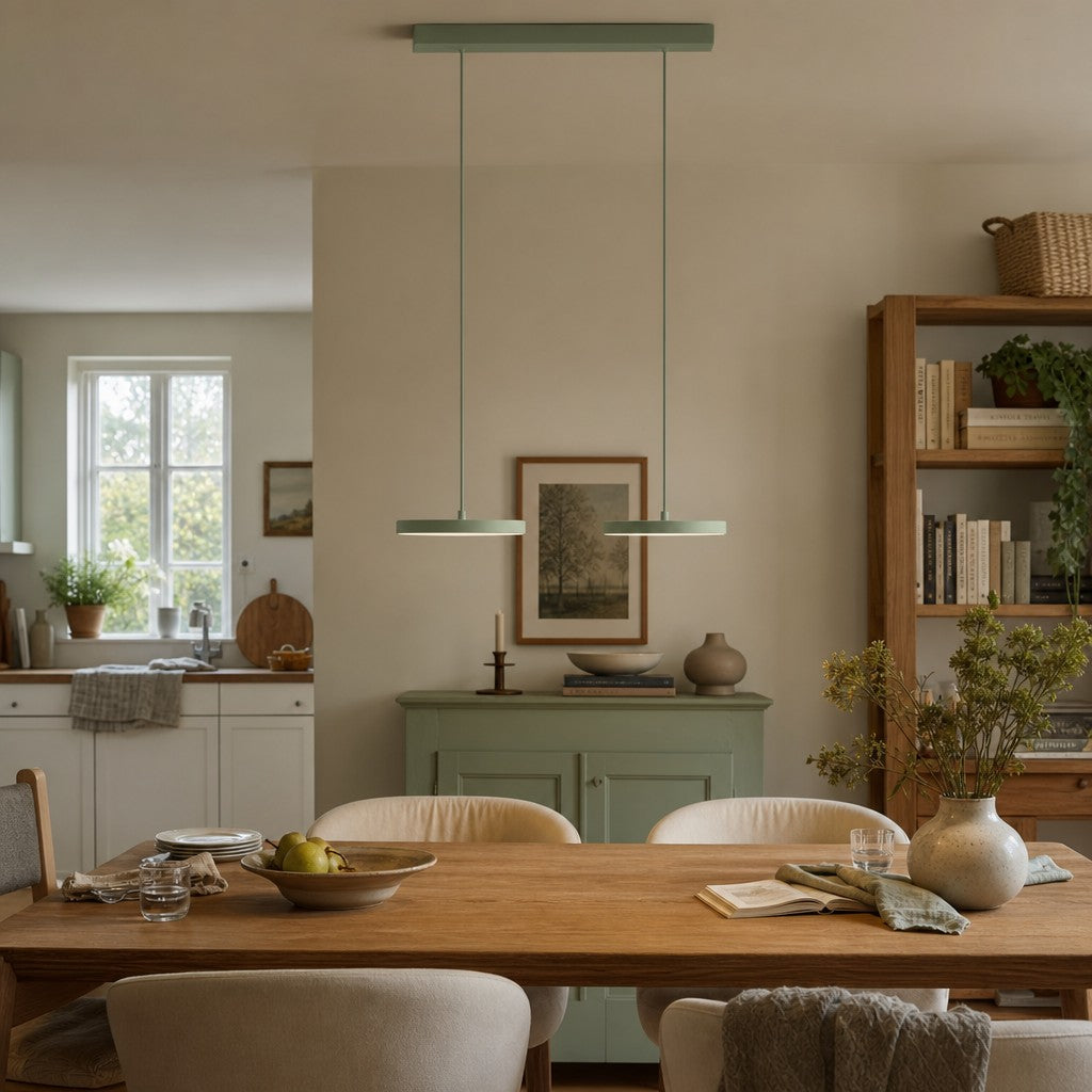 Evanos Disc Design Pendant Light – Sculptural Iron Disc Style for Modern Dining Room