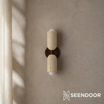 Carica l'immagine nella visualizzazione Galleria, Applique da parete Merrill in travertino – Lampada LED moderna in stile nordico per camera da letto e corridoio