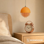 Load image into Gallery viewer, Sunset Bauhaus Disc Hanging Lamp – Warm Sunset Glow Pendant for Living Room and Lounge S1