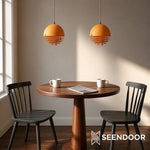 Load image into Gallery viewer, Sunset Bauhaus Disc Hanging Lamp – Warm Sunset Glow Pendant for Living Room and Lounge S1