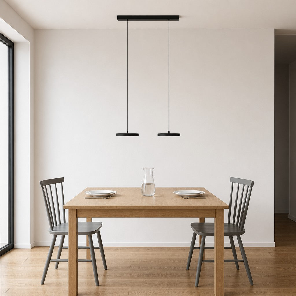 Evanos Disc Design Pendant Light – Sculptural Iron Disc Style for Modern Dining Room