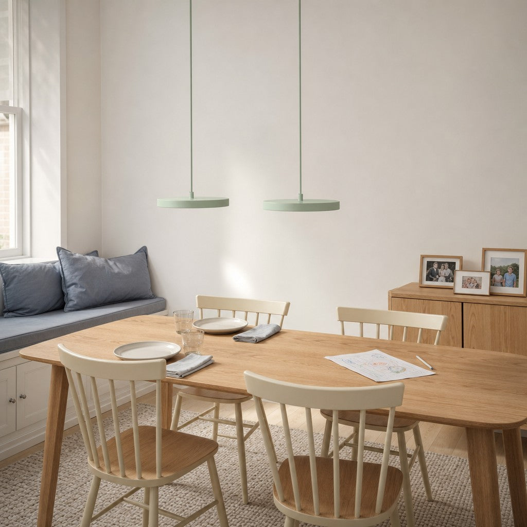 Evanos Disc Design Pendant Light – Sculptural Iron Disc Style for Modern Dining Room