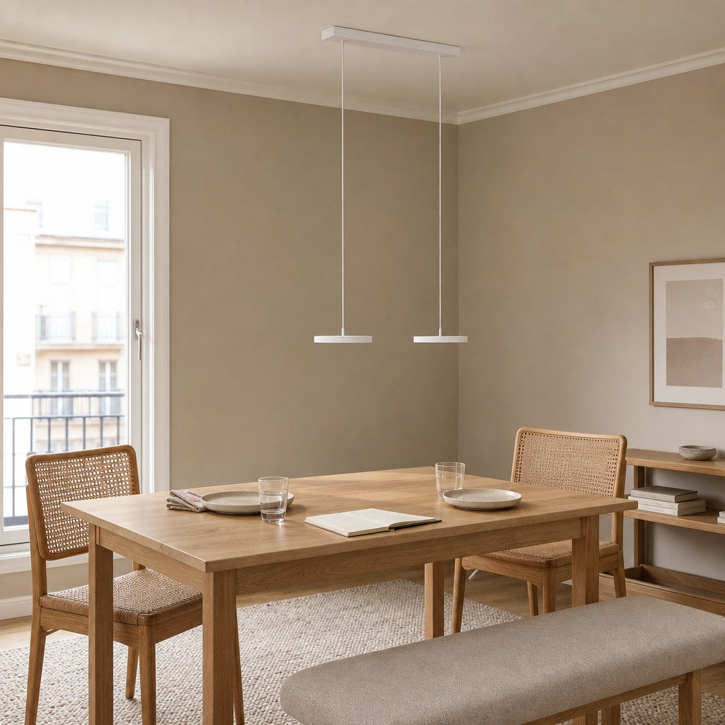Evanos Disc Design Pendant Light – Sculptural Iron Disc Style for Modern Dining Room