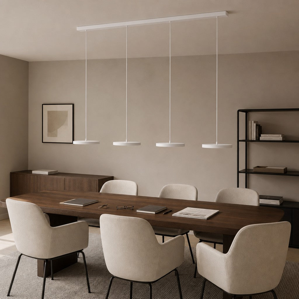 Evanos Disc Design Pendant Light – Sculptural Iron Disc Style for Modern Dining Room
