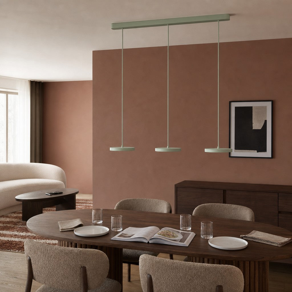 Evanos Disc Design Pendant Light – Sculptural Iron Disc Style for Modern Dining Room