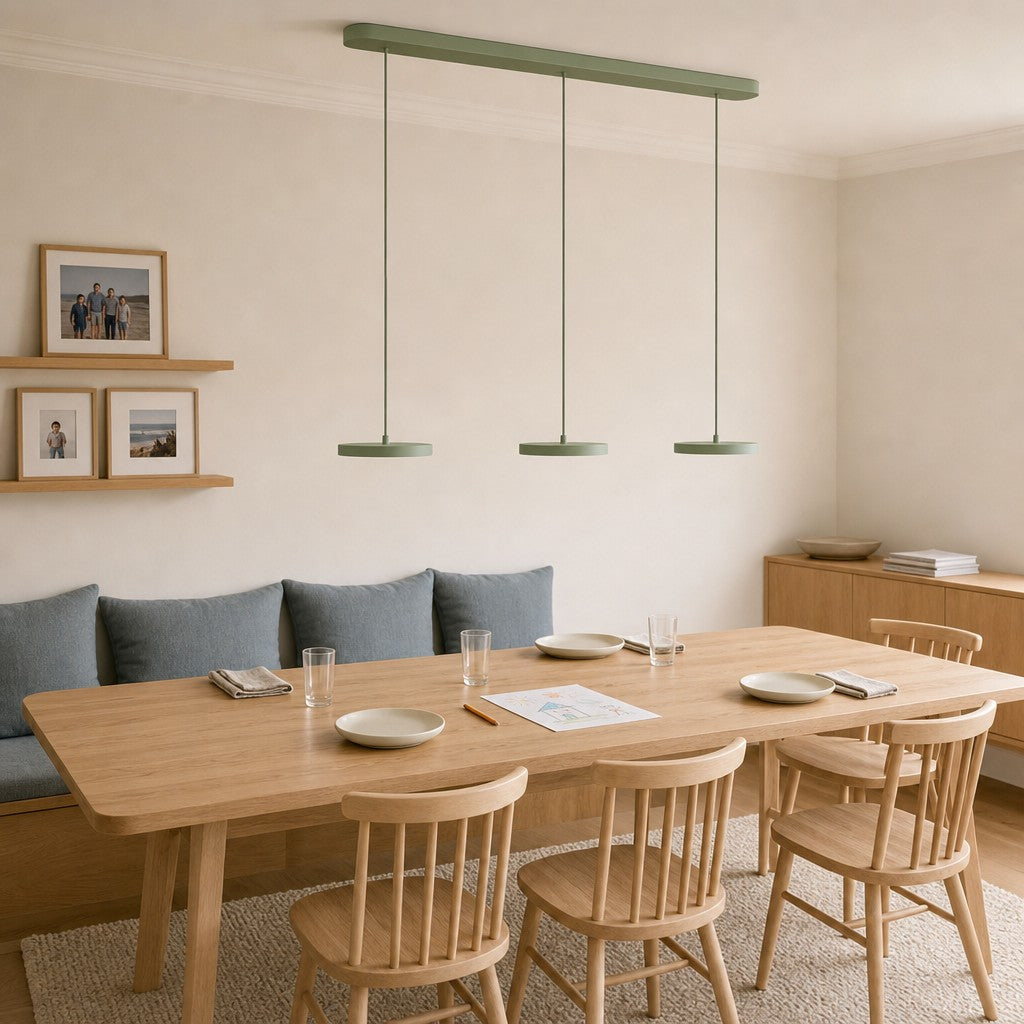 Evanos Disc Design Pendant Light – Sculptural Iron Disc Style for Modern Dining Room