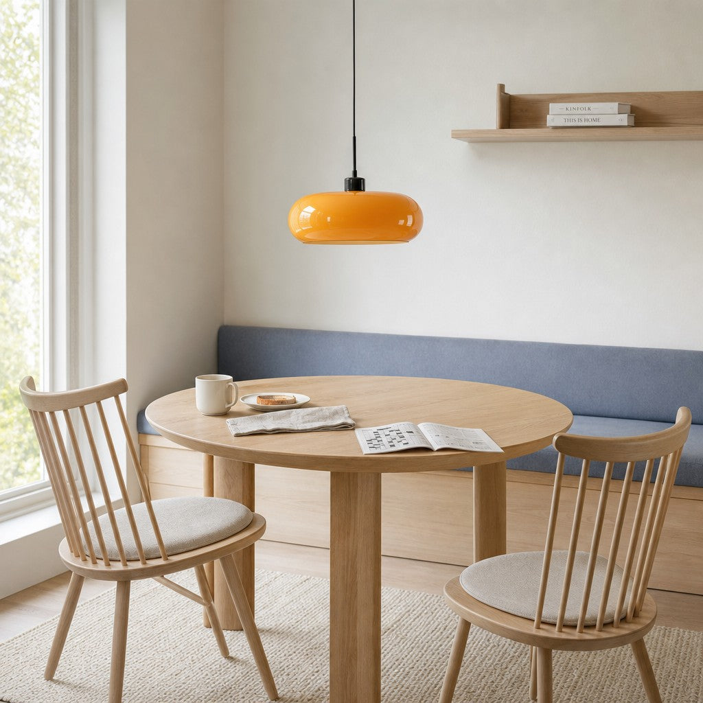 Potivus Glow Pendelleuchte im Retro-Stil – Skulpturale Hängeleuchte für Wohnräume N36