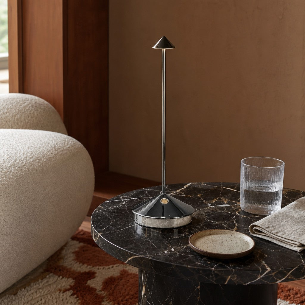 Lampe de table sans fil rechargeable Glimma Design moderne Éclairage LED tactile pour décoration intérieure N39