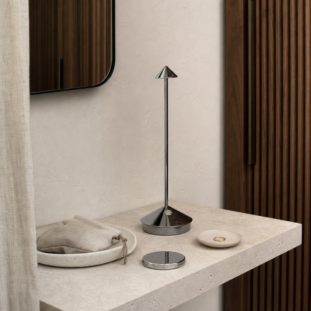 Lampe de table sans fil rechargeable Glimma Design moderne Éclairage LED tactile pour décoration intérieure N39