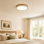 Load image into Gallery viewer, Torvella Round Ceiling Light Sculptural Disc Flush Mount - Modern Natural Bedroom Lighting