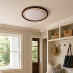 Load image into Gallery viewer, Torvella Round Ceiling Light Sculptural Disc Flush Mount - Modern Natural Bedroom Lighting