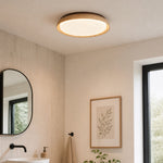 Load image into Gallery viewer, Torvella Round Ceiling Light Sculptural Disc Flush Mount - Modern Natural Bedroom Lighting