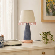Sculptural Ceramic Loop-Trim Table Lamp