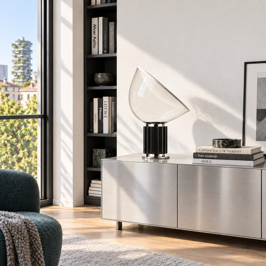 Lampada da tavolo moderna in vetro a forma di ciotola Bowlum